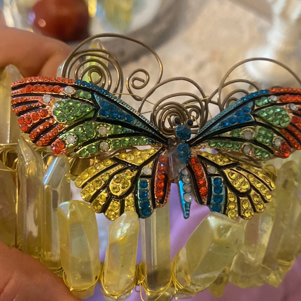 Mabon May Queen crystal crown with aurora aura flash Beltane Festival Stunning - Picture 7 of 8